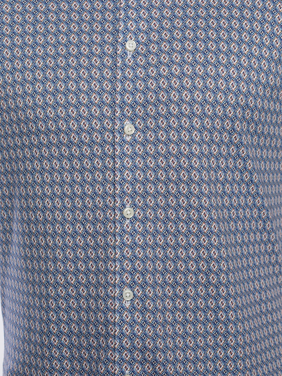 Рубашка трикотажная приталенного кроя с узором